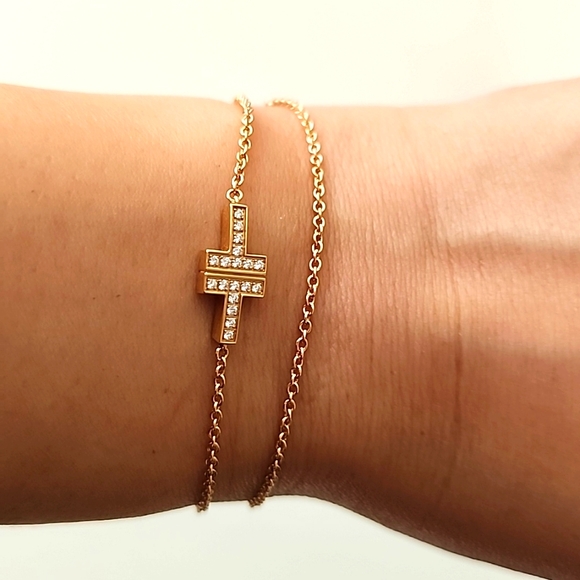 Tiffany & Co. Diamond Double Chain Bracelet - Picture 2 of 6